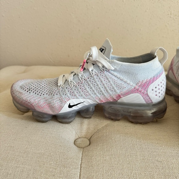 Nike Air Vapormax Flyknit 2 Hydrogen Pink White 7.5 - Picture 3 of 8